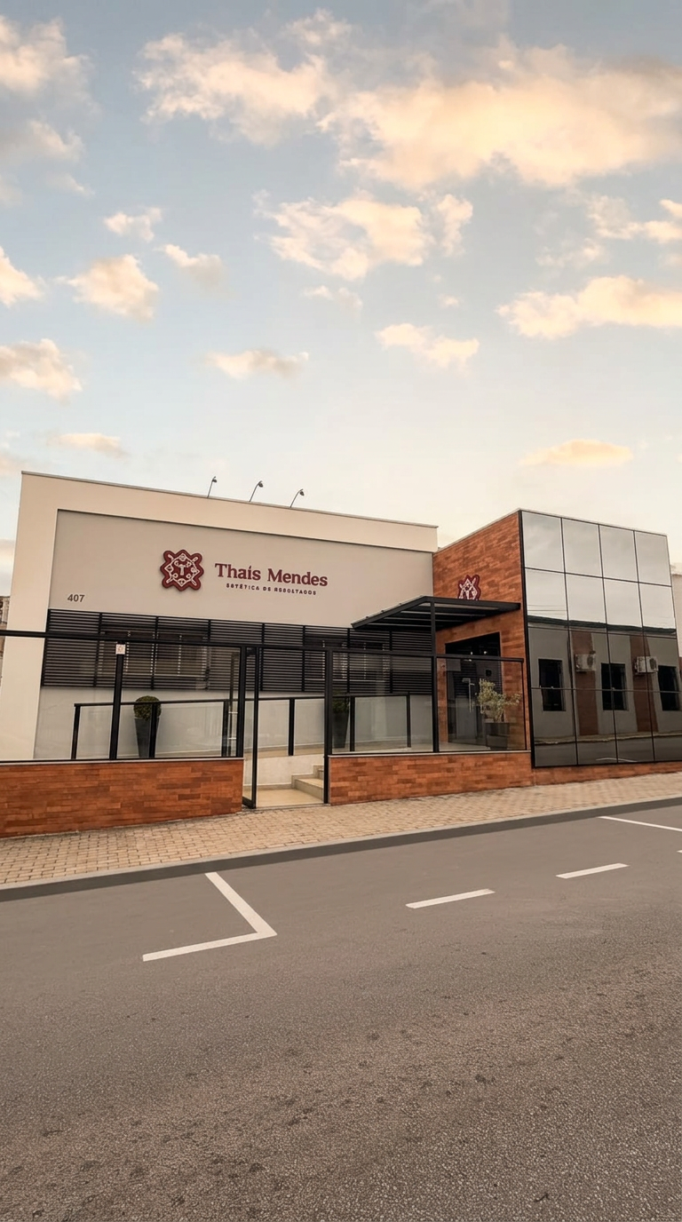 Fachada da clínica Thaís Mendes Estética na R. Josino Brisola, 407, Itapeva - SP